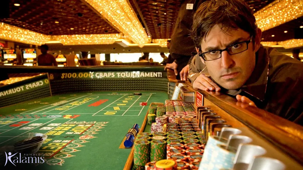 Louis Theroux, Las Vegas’ta kumar bağımlılığı üzerine çektiği “Gambling in Las Vegas” belgeselinden bir sahnede.
